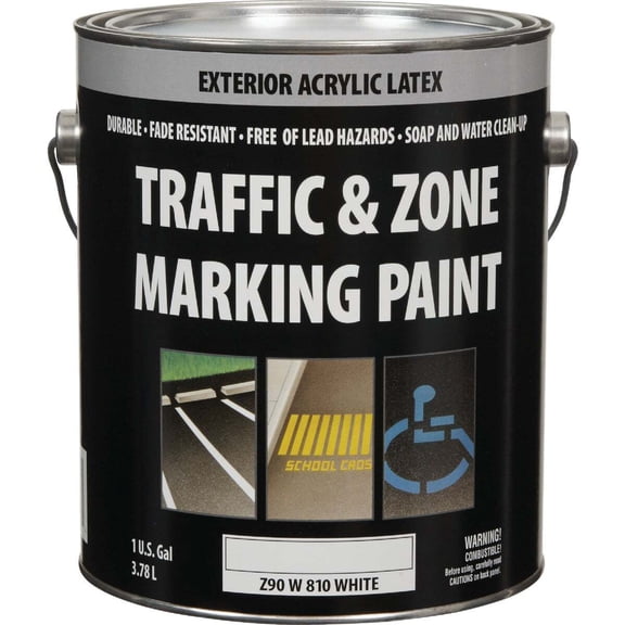 Traffic & Zone White Latex Gallon Traffic Paint Z90W00810-16