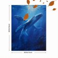 thumbnail image 3 of Realistic Whale Canvas Print, Ocean Marine Life Wall Art for Living Room Bedroom Office Hotel Bathroom, 3 of 8