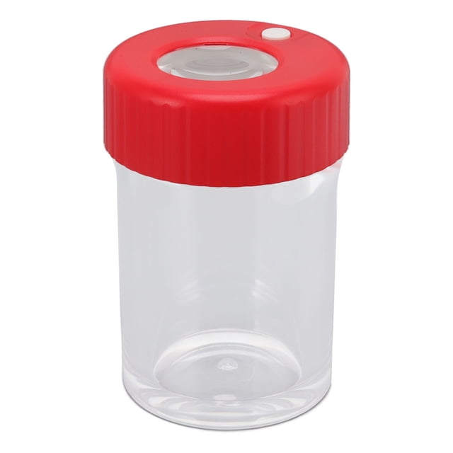 Magnifying Viewing Jar Multifunctional Watertight Portable Magnifying Glass Storage Jar with LED Light
