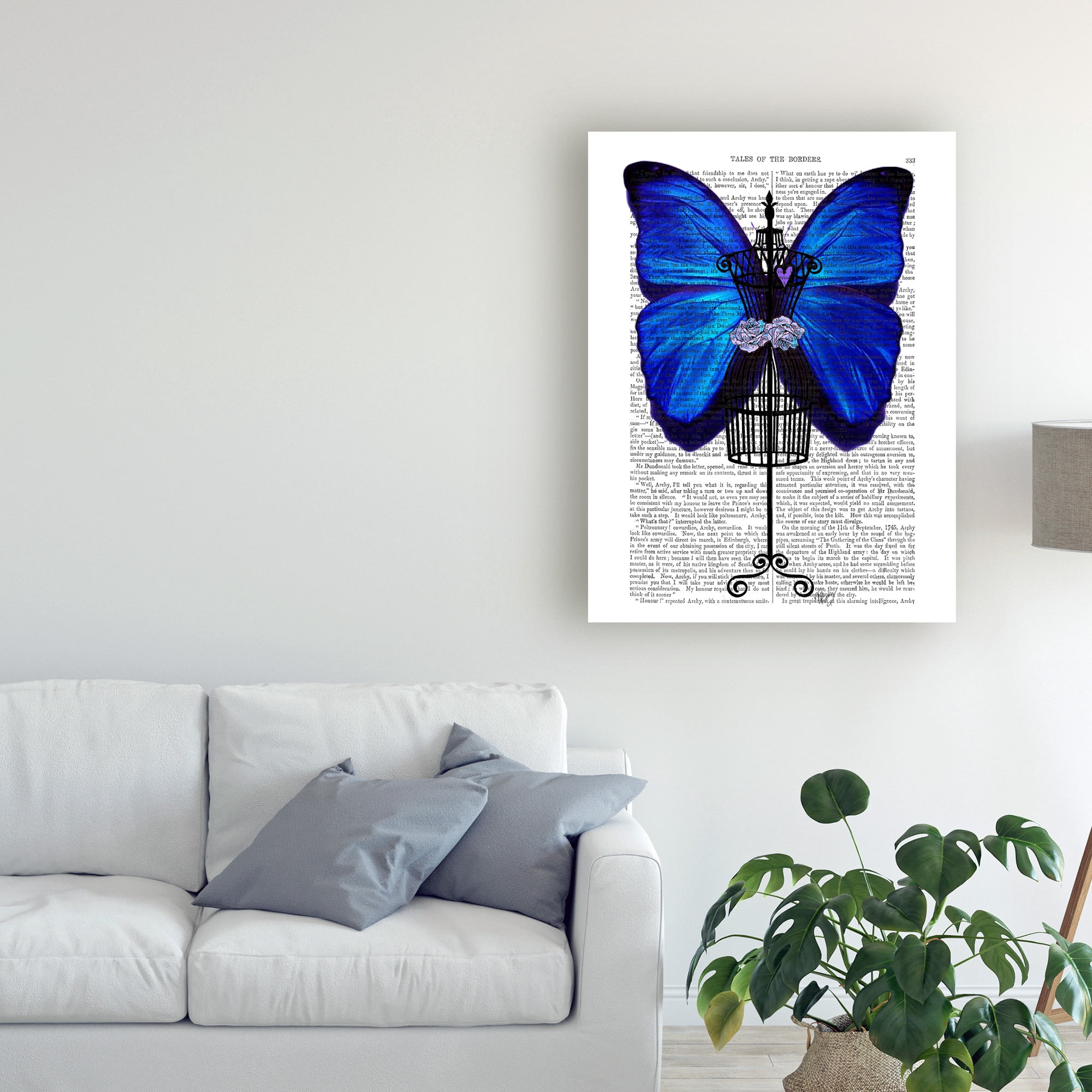 Trademark Fine Art 'Mannequin, Blue Butterfly' Canvas Art by Fab Funky