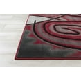 thumbnail image 3 of YHSF Modern Contemporary Area Rug for Living Room Bedroom Office Rug Trendz Style (Red/Black, 5 Feet x 7 Feet), 3 of 4