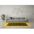 thumbnail image 3 of Ahgly Company Machine Washable Indoor Round Persian Yellow Traditional Area Rugs, 4' Round, 3 of 4