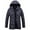 Dark Blue, variant on Mens Winter Jacket Big And Tall Cold Weather Wear Thick Warm Men's Coat with Hood Windbreaker Full-Zip Outdoor Work Mens Winter Coat