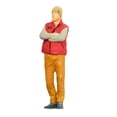 thumbnail image 3 of Runquan 1/64 Men Model Architectural Painted Figure Fairy Gardens Diorama Sand Table red coat, 3 of 8