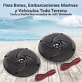 thumbnail image 2 of Bocinas Marinas de 6.5 Pulgadas Pyle, Sistema de Sonido Estéreo Exterior Resistente al Agua y Clima de 240 Watts, 2 Vías, 1 Par, Negro, 2 of 7