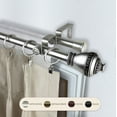thumbnail image 4 of Malika 13/16" Double Bay Window curtain rod Adjustable 20"-36", 38"-72" - Satin Nickel,(ABay-95-5D), 4 of 4