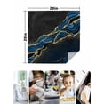 thumbnail image 4 of Blue Marble Cloth Napkins Set of 6 Reusable Dinner Napkins, Gold Abstract Vintage Modern Black Art Cocktail Napkin Washable Table Napkins for Wedding/Holiday Party/Baby Shower 20"x20", 4 of 7
