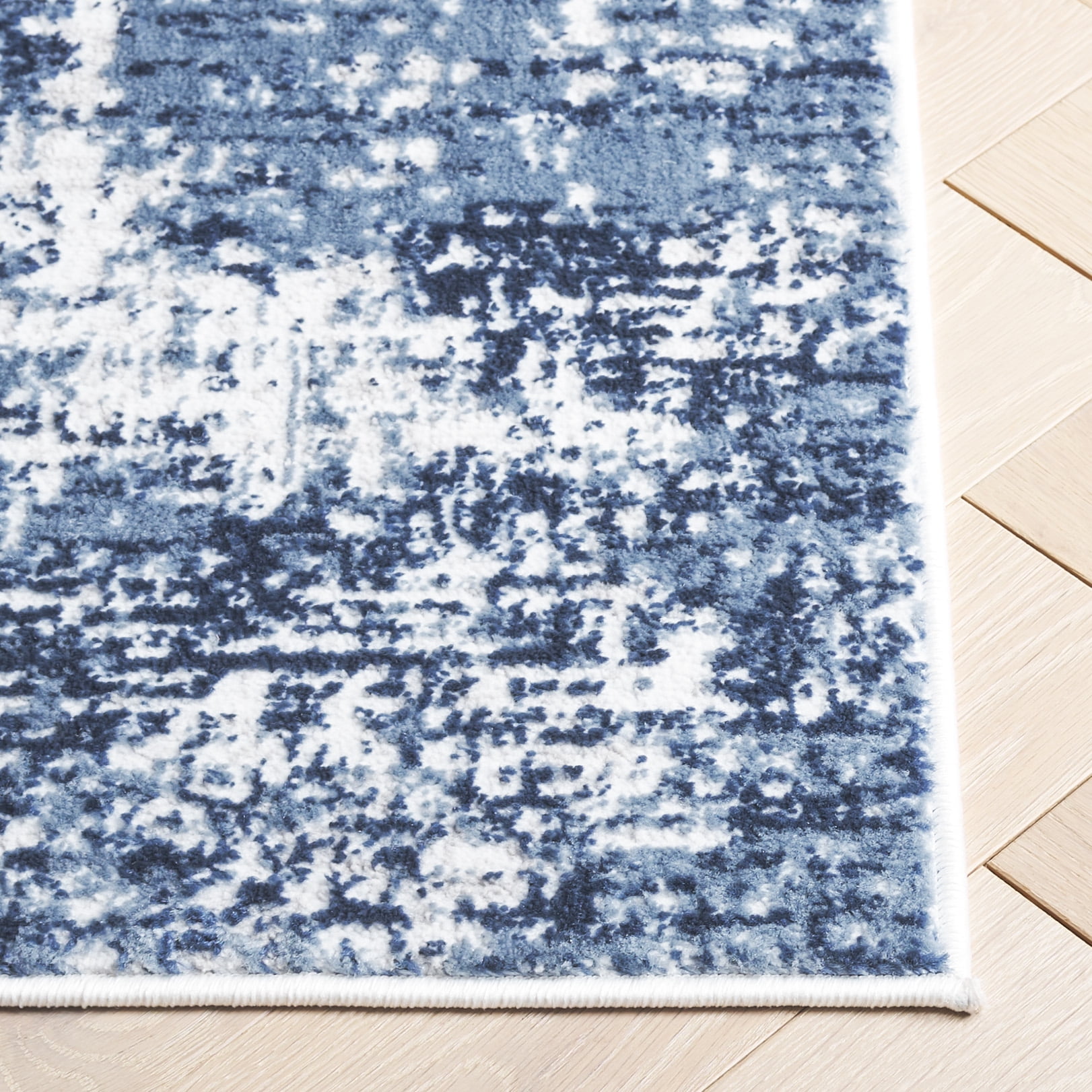 Safavieh Amelia Ian Abstract Area Rug, Ivory/Dark Blue, 6'7" x 6'7" Square