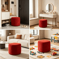 thumbnail image 4 of XIBUFE 2026 New Round Ottoman Foot Rest Stool Footstool Bench Seat Chair Small Cylinder Stool Sofa Tea Stool for Office,Bedroom,Nursery,Apartment Red, 4 of 5