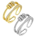 thumbnail image 1 of LOVEVER Anti Anxiety Rings For Women Men Unisex Adjustable Stacking Spinning Worry Ring, 1 of 5