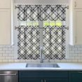 thumbnail image 2 of Kitchen Curtains 36 Inch Short - 3 Panel Set, Rod Pocket Window Curtain, 100% Polyester for Farmhouse, Cafe, Kitchen, Living Room, Bedroom, Rustic Buffalo Plaid & Geometric Design, Easy Wash, 2 of 2