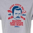 thumbnail image 3 of Parks and Recreation - Ron Bacon Eggs  - Juniors Cropped Cotton Blend T-Shirt, 3 of 5