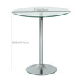 thumbnail image 3 of HOMCOM Table à Manger Ronde, Table de Cuisine Moderne avec Dessus en Verre Trempé, Argent, 3 of 10