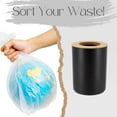 thumbnail image 3 of Black Bathroom Trash Can Padang Bamboo Top 1.3 Gal - Stylish and Sustainable 5L Waste Solution, 3 of 8