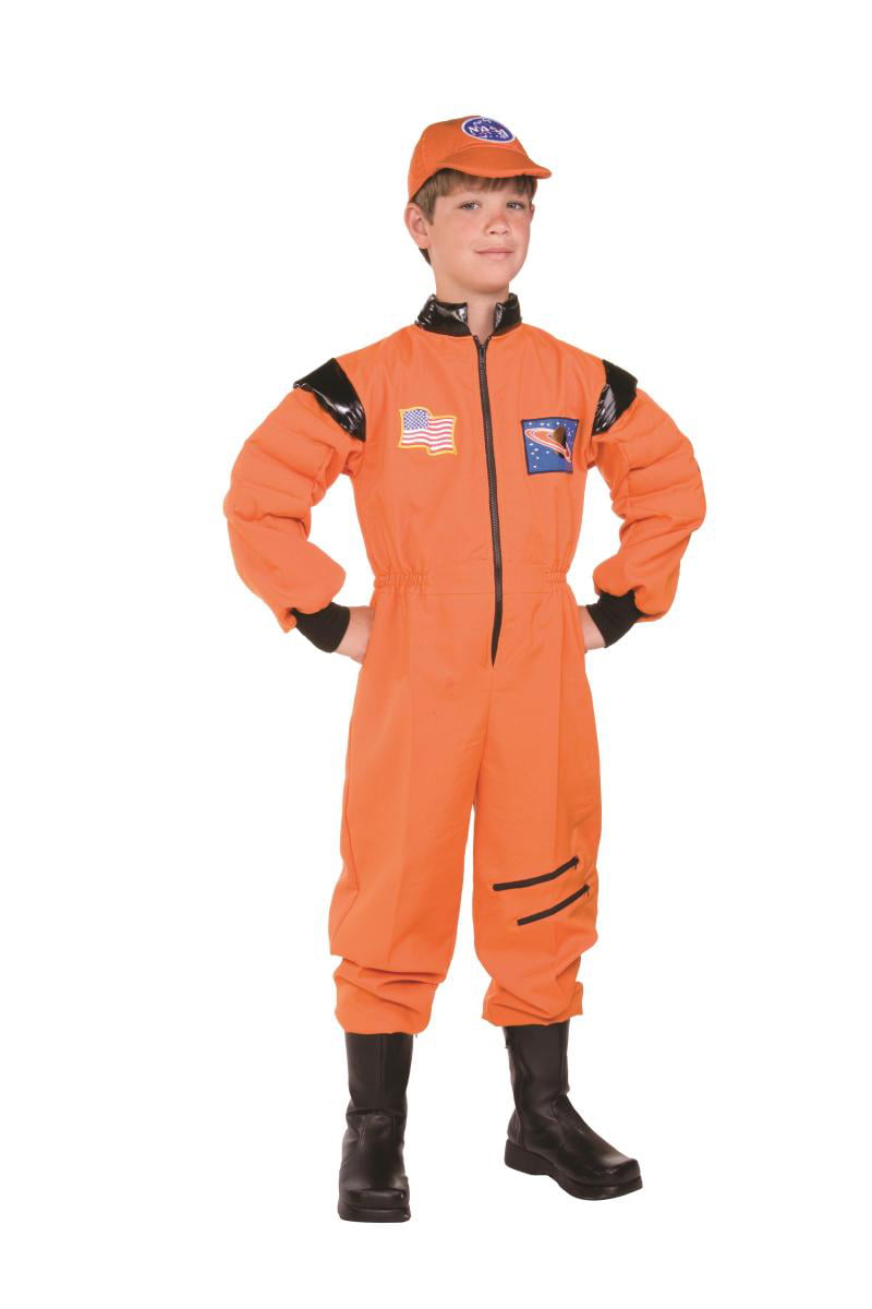 Cap RG Costumes 85351 Shuttle Hero Jumpsuit Orange/Black;X-Large
