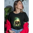 thumbnail image 2 of Panther In The Jungle T-Shirt Women -Anthony Chirstou Designs, Female x-Large, 2 of 4
