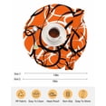 thumbnail image 5 of 13 Inch Round Placemats Set of 6, Orange Geometric Non Slip Heat Insulation PP Table Mats, Black White Striped Abstract Lines Art Washable Place Mats for Kitchen Dining Party Table Decor, 5 of 6