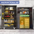 thumbnail image 6 of 71" Tall Metal Garage Storage Cabinet with Wheels and Locking Doors and Tall Rolling Steel Tool Cabinet with 4 Adjustable Shelves for Garage,Home,Office,Shop (Black), 6 of 14