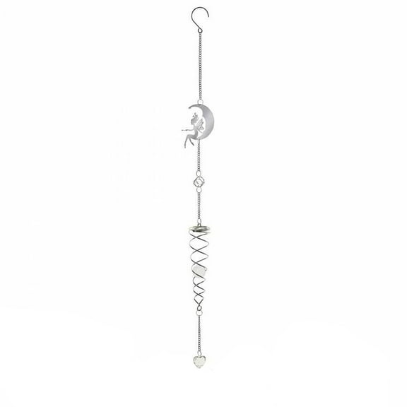 Shades Of Alchemy Iron, Glass, Plastic Fairy Moon Wind Spiral Hanging Decoration