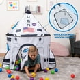 thumbnail image 3 of SYNCFUN Rocket Ship Play Tent Pop up Play Tent Kids Indoor Outdoor Spaceship Playhouse Tent Set, 3 of 9