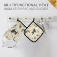 thumbnail image 4 of Yayeee Oven Mitts and Pot Holder Set of 2 Heat Resistant Kitchen Gloves Baking Hot Pad, Cowboy Pattern, 4 of 5
