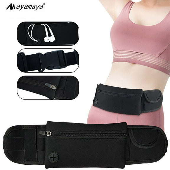 AYAMAYA Sport Belt Pouch Fanny Pack Waist Bum Bag Camping Hip Running Waterproof Phone