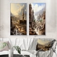 thumbnail image 1 of Designart "Hajj Pilgrimage Islam wall decor V" Islam Framed Wall Art Set Of 2 - Yellow Spiritual Frame Gallery Set For Office Decor, 1 of 6