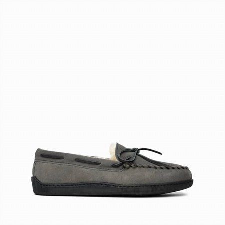 MINNETONKA Men's Sheepskin Hardsole Mocassin