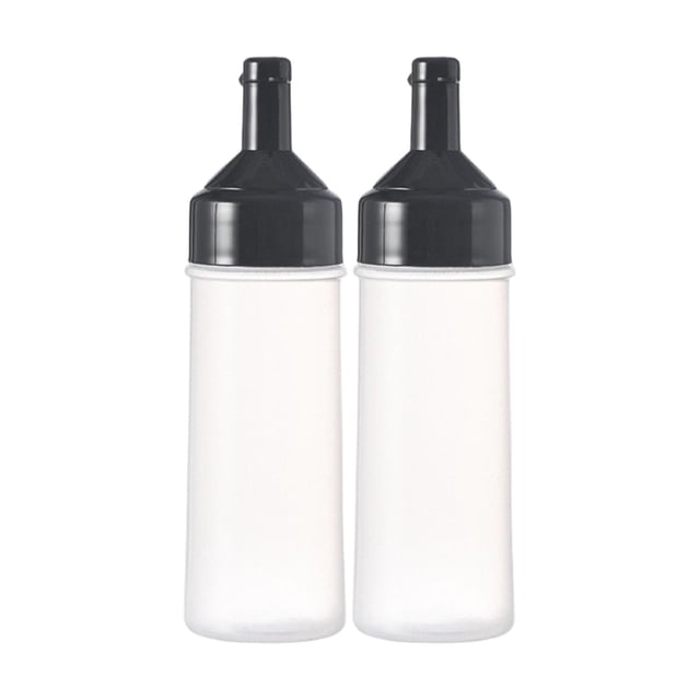 Dispensador de condimentos de 2 piezas Sunnimix Botella exprimible 500mL Negro