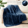 thumbnail image 7 of Whale Flotilla Extra Large Fleece Throw Blanket 50x70 Inch, Super Plush and Soft 300GSM Blankets for All Season, Fluffy and Lightweight, Navy Blue, 7 of 7