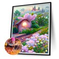 thumbnail image 2 of Pintura de diamante 5D DIY Taladro redondo completo Flor Manor Decoración del hogar (GS3107) FLhrweasw Nuevo, 2 of 9