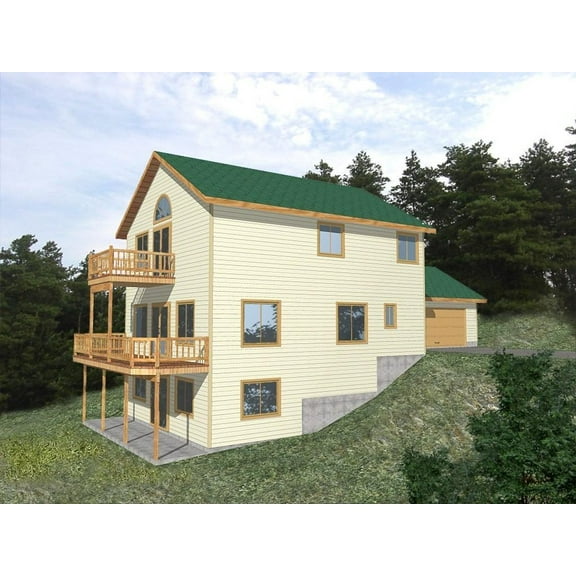 001-3099: Beach & coastal Craftsman 4 Bed, 3 Bath Luxury Home Plan, 1855 Sq Ft: Full Blueprints with License to Build by Home Plan Marketplace - Lesuto