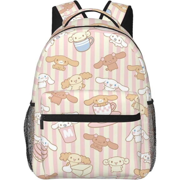 Cinnamoroll Anime Backpack Large Backpack For Travel Cute Puppy Backpack Durable Lightweight Backpack Fans Woman Pink Daypack