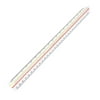 Uxcell Plastic 12.8" Triangular Scale Ruler Educational Students Stationery Measuring Tool Yellow Red