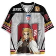thumbnail image 1 of Playera de manga corta holgada Demon Slayer Kyoujurou para hombre, 1 of 4