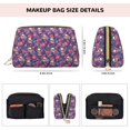 thumbnail image 2 of Skull colorful flower daisy Makeup Bag, Large Capacity Travel Cosmetic Bag for Women Girls- Travel Toiletry Bag Leather Portable Waterproof Makeup Case Organizer with Handle, 2 of 4