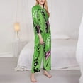 thumbnail image 3 of Honeii CROCODILE HEAD Print Women's Pajama Sets Long Sleeve Button Down Sleepwear Nightwear Soft Pjs Lounge Sets 2PCS-, 3 of 7