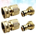 thumbnail image 2 of LEEYNEER2 Sets Garden Hose Brass Quick Connector Garden Hose Fitting Water Hose Connectors 3/4 Inch External Thread Female and Internal Male Connector (US Type), 2 of 6