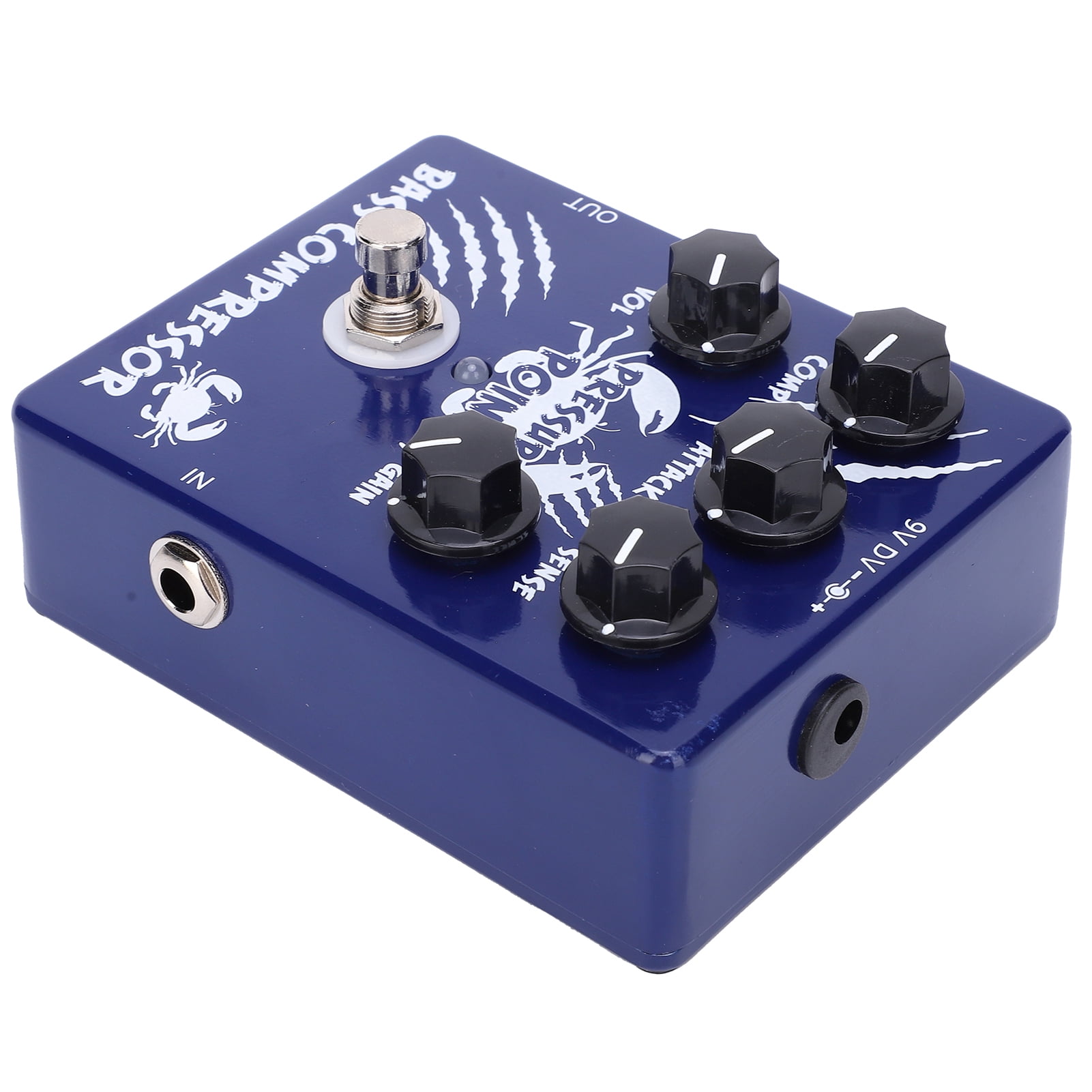 Bass Compressor Pedal, Guitar Effect Pedal 4.7 X 3.7 X 1.5In For Outdoor Performance For Music Club