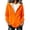 Orange, variant on yillto Fleece Coat for Women Thick Warm Sherpa Fuzzy Lined Hoodie Zip up Sweatshirts Coat with Pockets