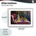 thumbnail image 3 of Exotic Tiger Lounging Gray Framed Print Under Glass, design by Lettered and Lined, 3 of 10