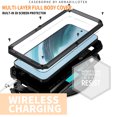 thumbnail image 3 of Aluminum Metal Gorilla Glass Shockproof Military Heavy Duty Sturdy Case for Samsung Galaxy S24 Plus,Dteck Built-in Screen Full Body Protector Silicone Case Slide Lens Protection Kickstand Cover,Black, 3 of 7