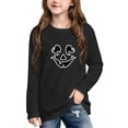 thumbnail image 3 of Glow in the Dark Pumpkin Face Sweatshirt for Girls Halloween Graphic Crewneck Long Sleeve Pullover Shirt for Kids Trick or Treat Party School and Casual Fall Wear, 3 of 10