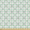 thumbnail image 2 of Ambesonne Floral Fabric by the Yard Upholstery, Minimalistic Flowers Art, 1 Yard, White Pale Grey, 2 of 5