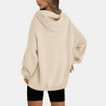 thumbnail image 5 of Aricy Womens Hoodies Pullover Plus Size Long Sleeve Casual Pullover Solid Hooded Oversized Sweatshirts Loose Fall Tunic Tops with Pocket, 5 of 6