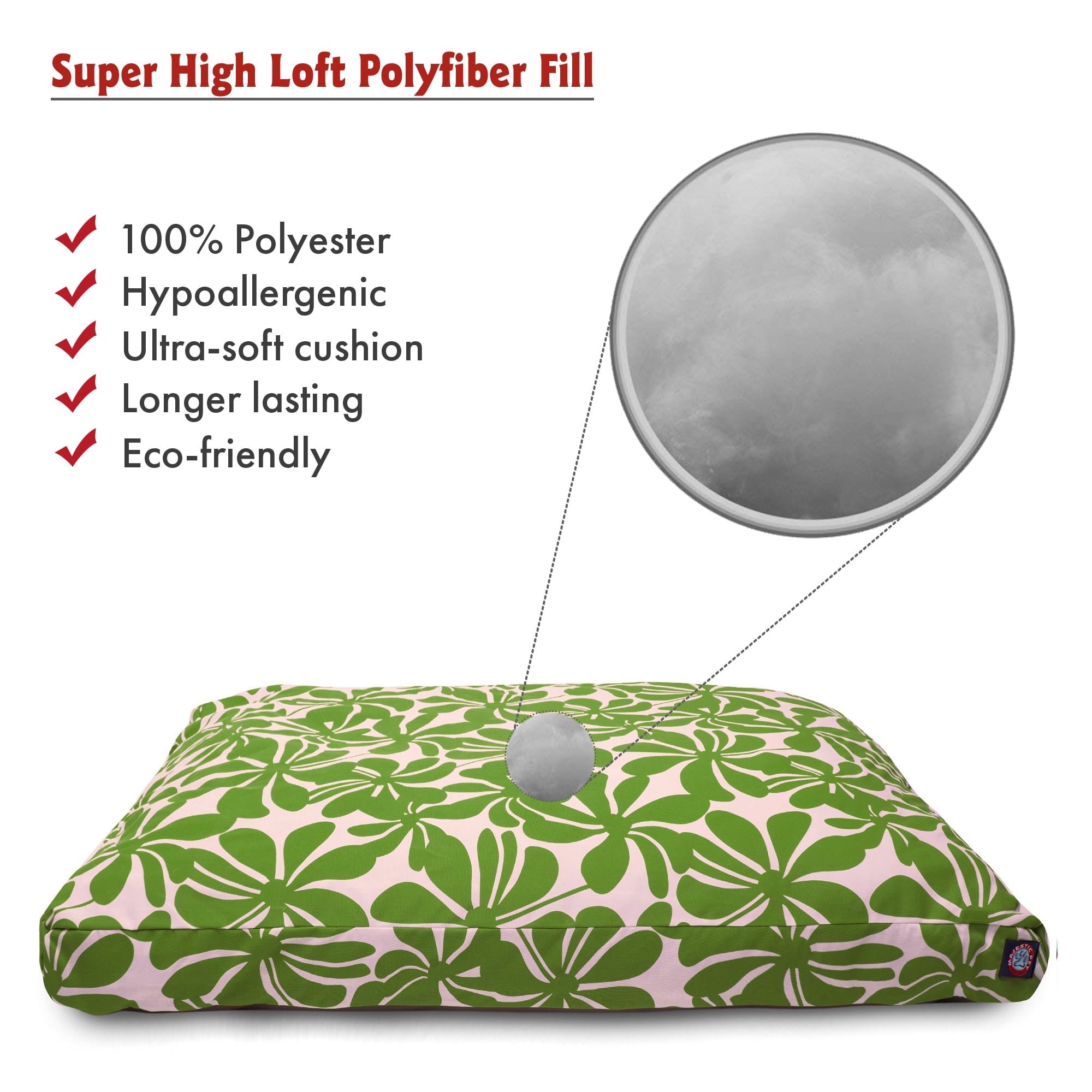 Majestic Pet | Plantation Rectangle Pet Bed For Dogs, Removable Cover, Sage, Small
