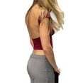 thumbnail image 3 of Y2k Crop Tops Women Sexy Sleeveless Tees T Shirts Vintage Teen Girls Short Sleeve Slim Fitted Solid Blouse 2022 Summer Tictok Casual Fashion Trendy Clothes (Dark Blue Backless, S), 3 of 9