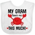 thumbnail image 3 of Inktastic My Gram Loves Me Grandchild Boys or Girls Baby Bib, 3 of 4