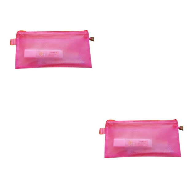 Inteprter Bolsa transparente de doble rejilla con cremallera para documentos, suministros de papelería de oficina, PVC, A4/A5/A6/B5 Type8 NO8