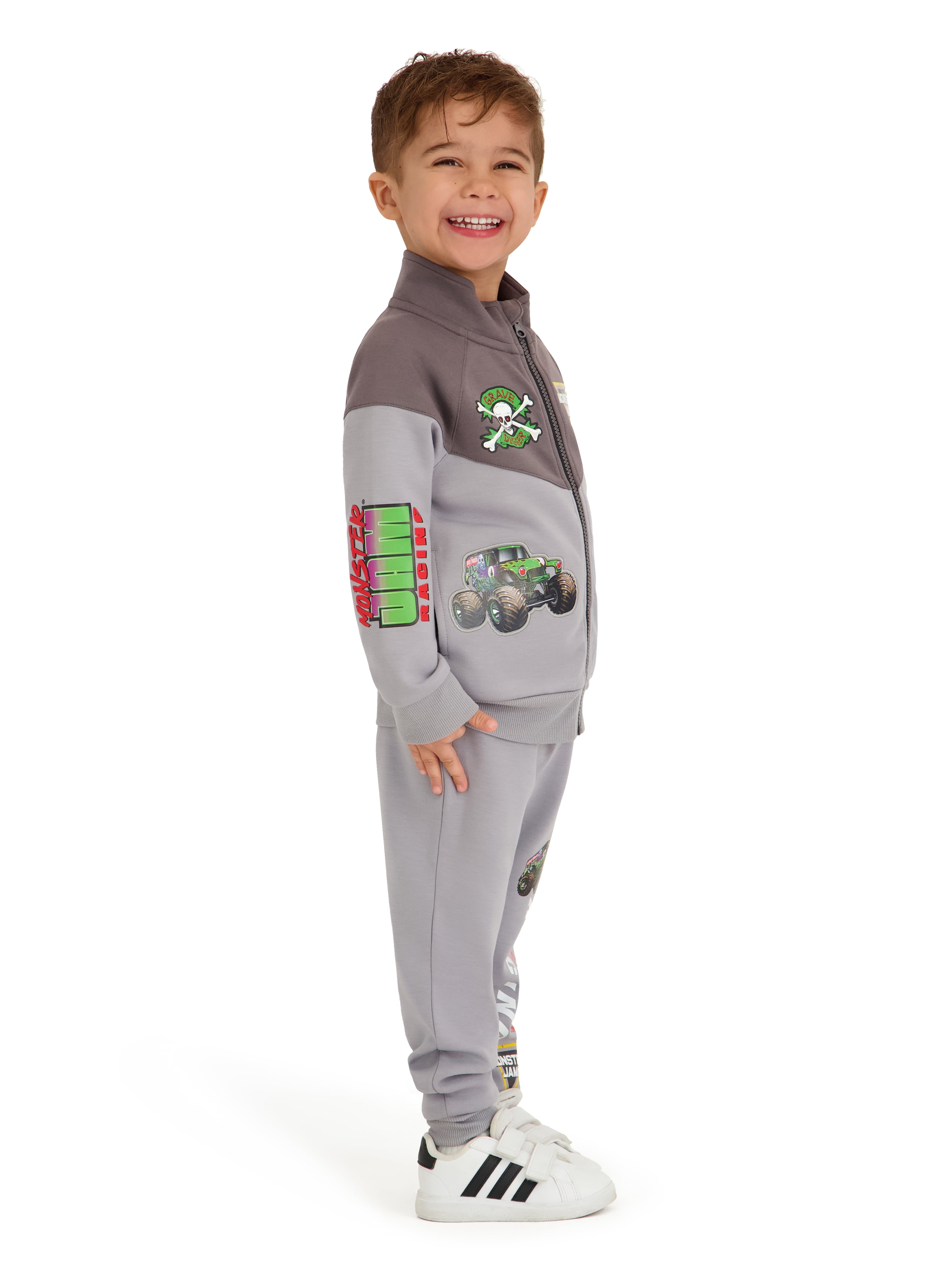 Monster Jam Toddler Boy 2pc Active Jacket and Pant Set, Sizes 12 Months - 5T